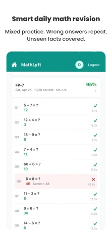 MathLyft - Daily Math Practice Screenshot 2 of 6