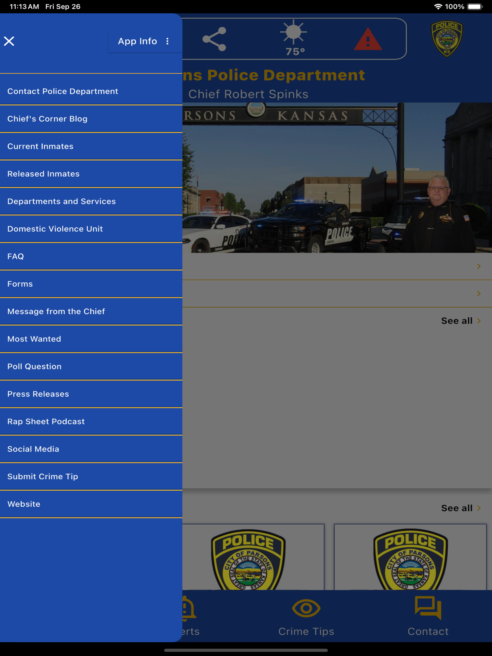 Parsons KS Police Department screenshot 7
