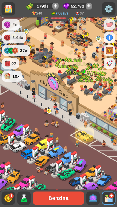 Idle Gas Station Tycoon iOS Mod IPA screenshot 1 - iOS game interface