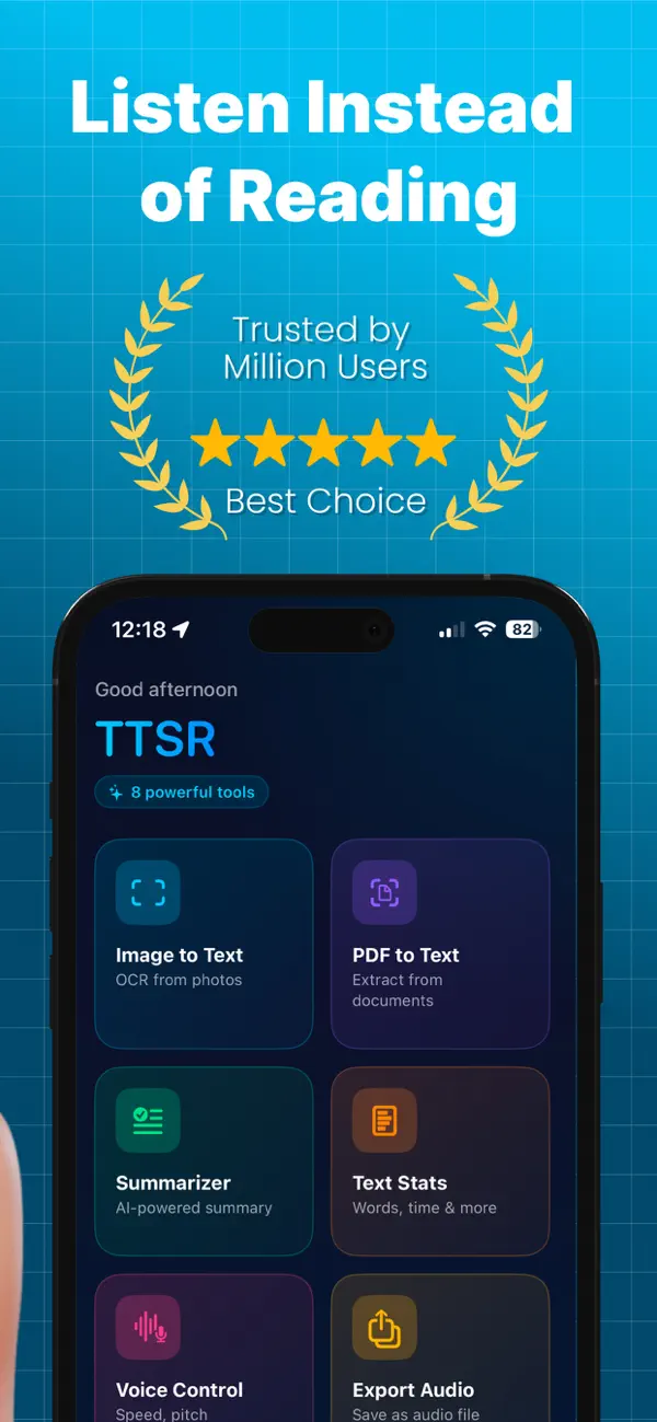 Screenshot #2 pour Text To Speech Reader: TTSR