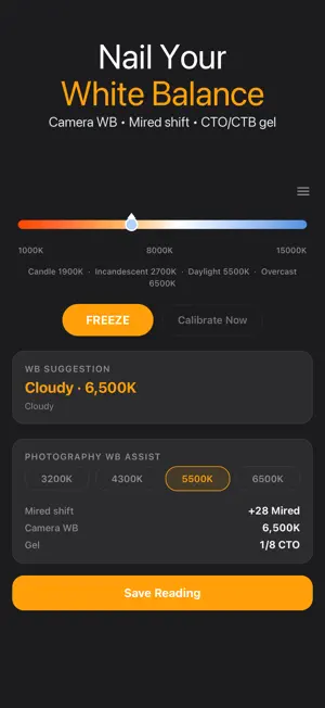 Color Temperature Meter+ screenshot 2