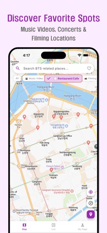 Purple Road: BTS Map screenshot