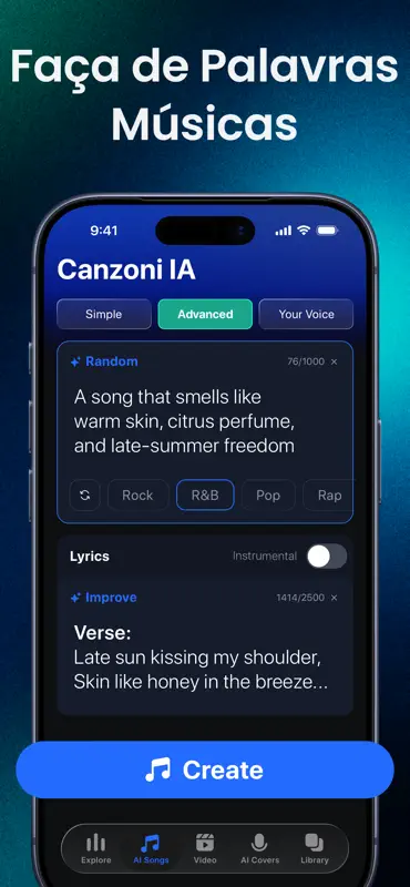 Shoom・Criador de Música com IA screenshot 2 of 7