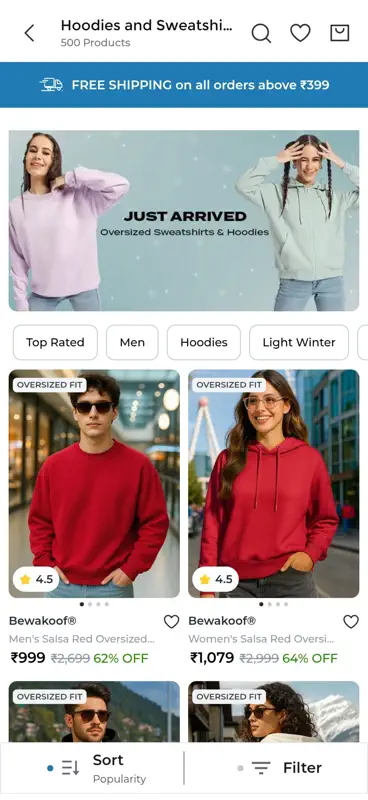 Bewakoof- Fashion Shopping App screenshot 2 of 8