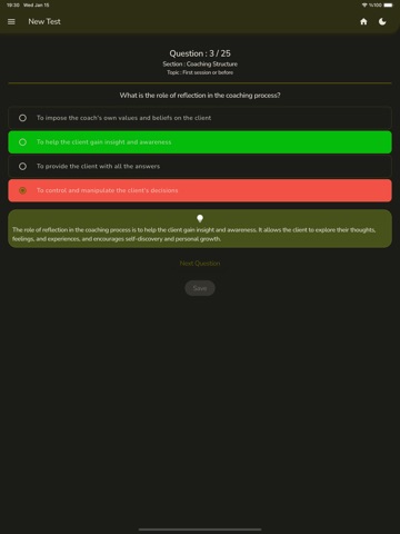 Health Wellness Coaching Exam iPad screenshot