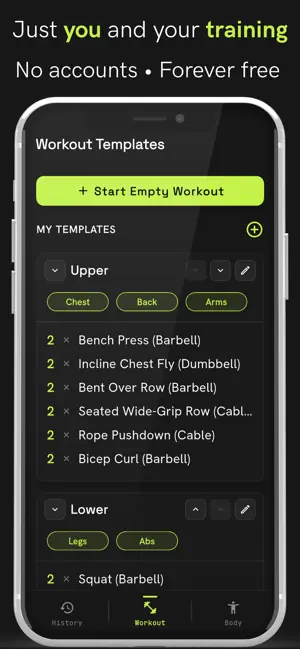 Vigor - Weight Lifting Tracker screenshot 1