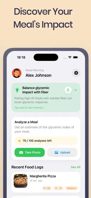 Glycemic AI Food Analyzer screenshot 2