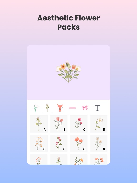 Flower Language - Rozy iPad screenshot 5 - Graphics & Design app