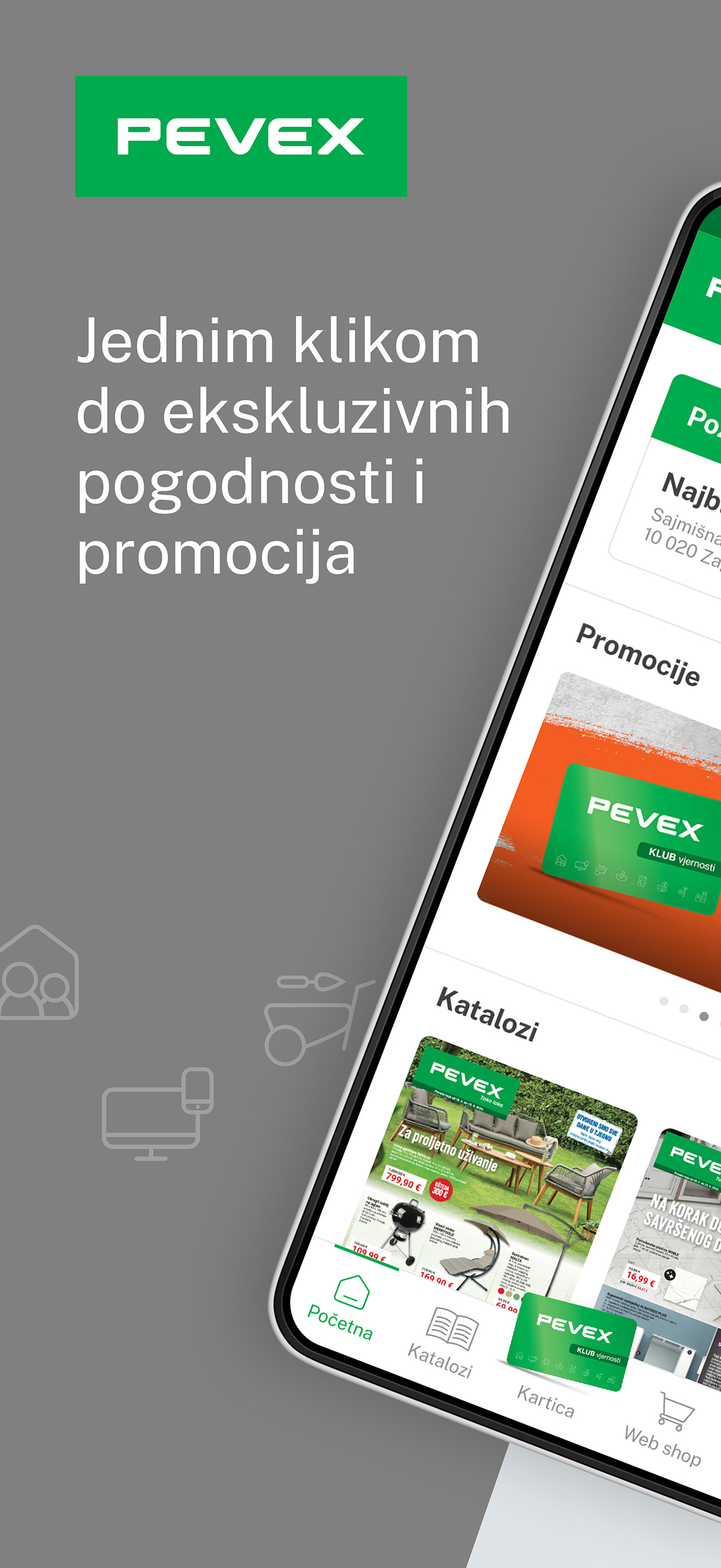 PEVEX aplikacija za kupce