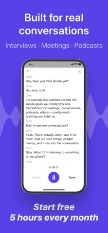Geode: Transcribe & Summarize Screenshot 2 of 7