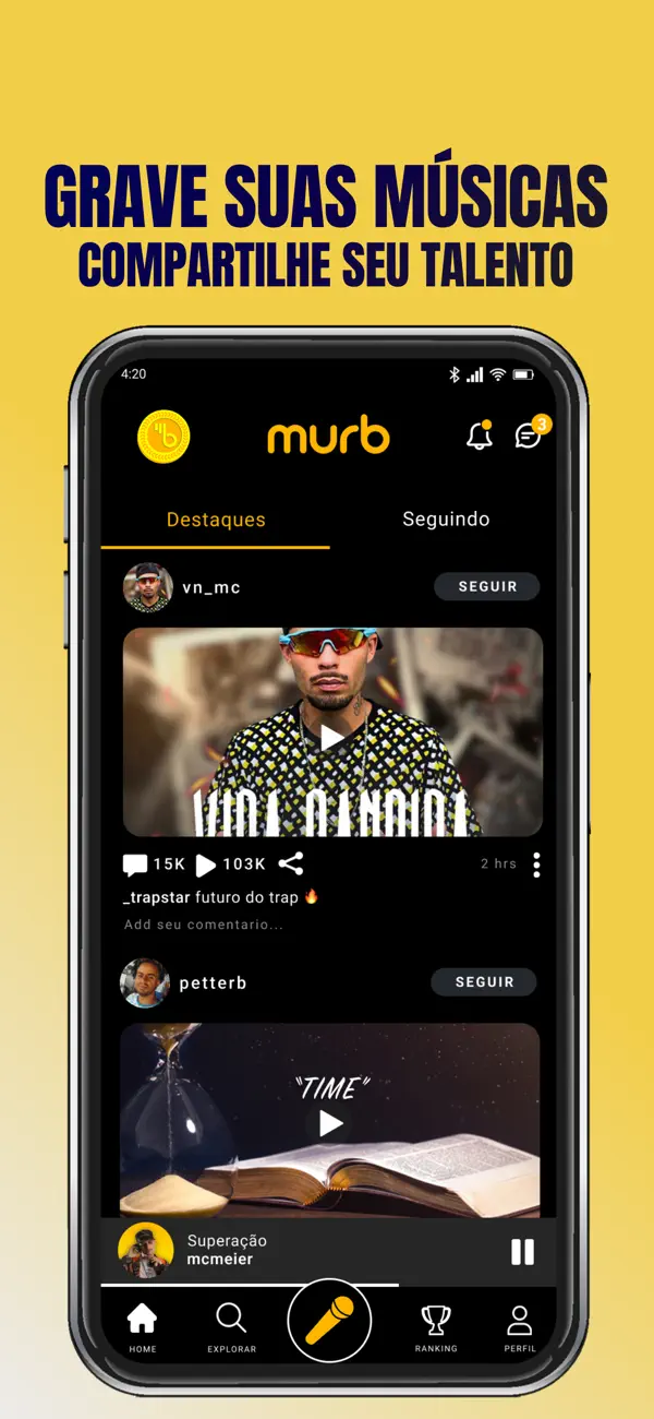 Screenshot #2 pour Murb: Grave Rap, Funk e Mais