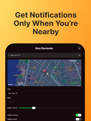 GeoReminder: Location Reminder iPad screenshot