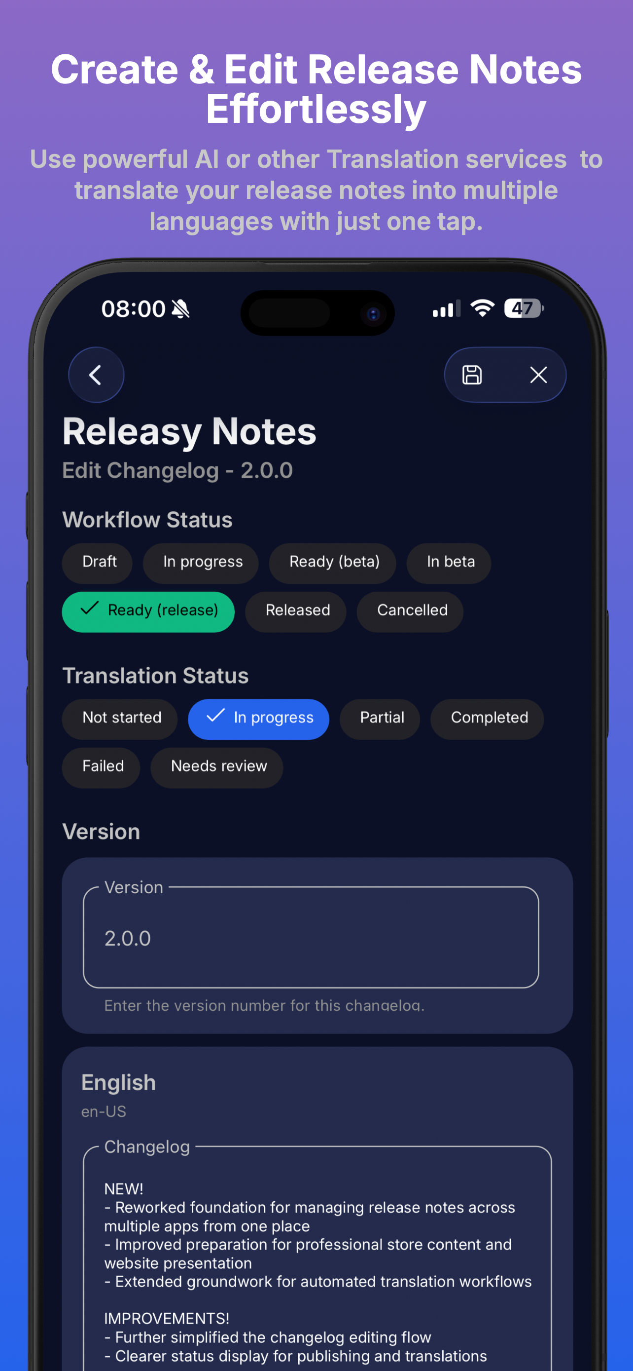 Releasy Notes screenshot 4