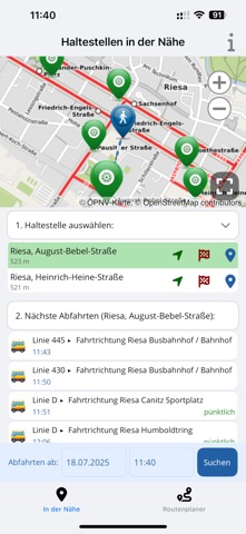 Fahrplan_App screenshot