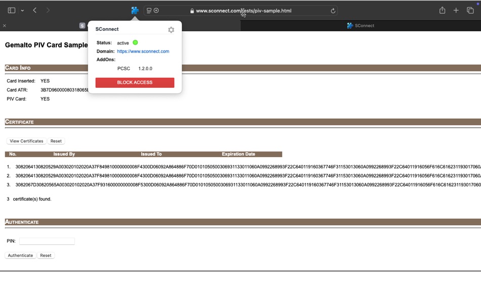 #3. SConnect WebExtension (macOS) Podle: Thales DIS Czech Republic, s.r.o.