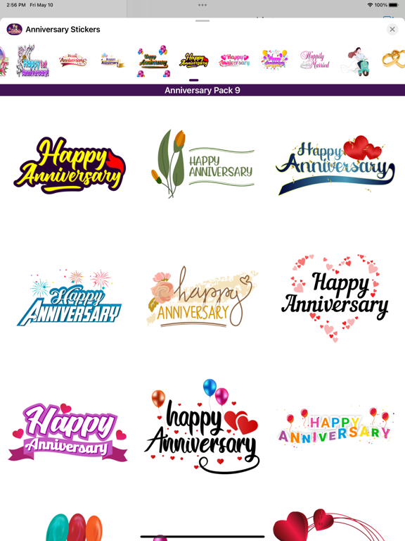 Screenshot #6 pour Anniversary Stickers -Animated