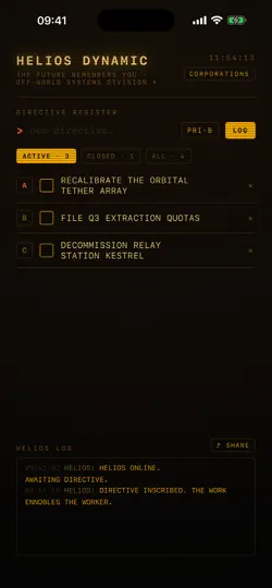 Captura de pantalla de Directive Register en iPhone 1