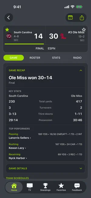 South Carolina Football App screenshot 3