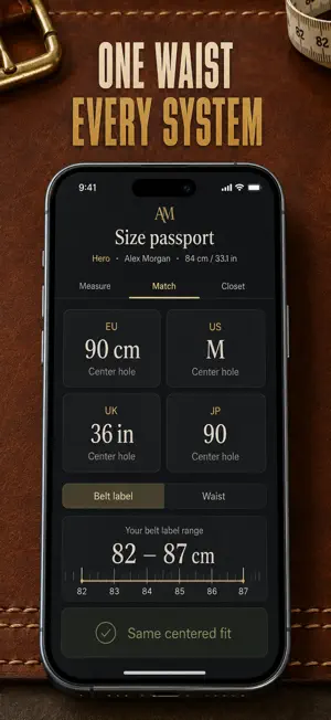 Belt Size Calculator & Chart screenshot 3