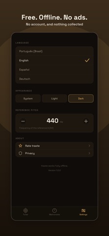 traste: Tuner & Metronome Screenshot 1 of 9