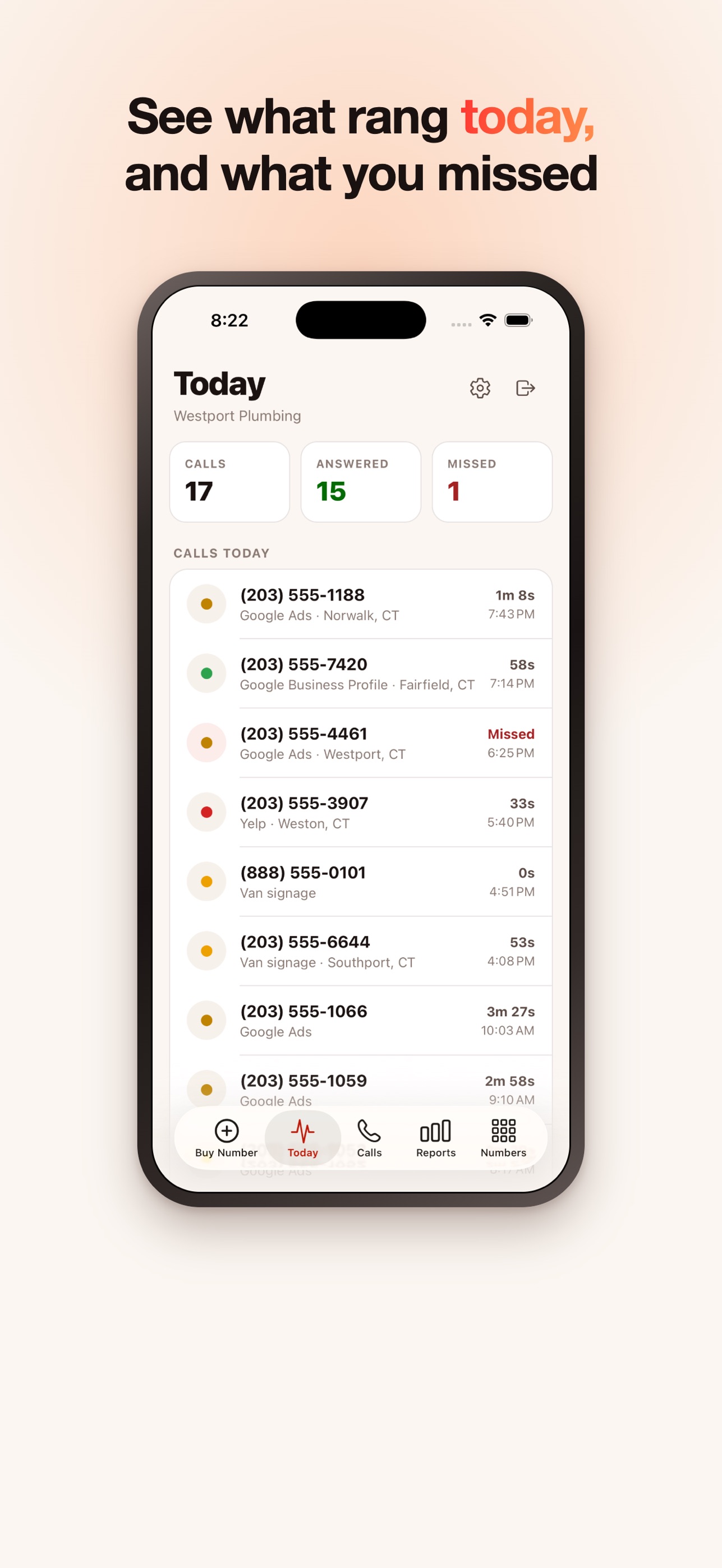 Screenshot 2 of Call Tracking 365