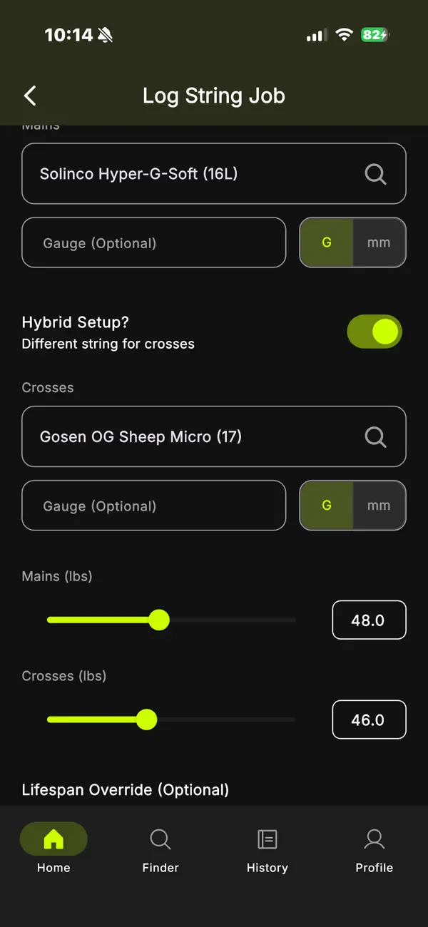 Screenshot #2 pour String Master - Tennis Log