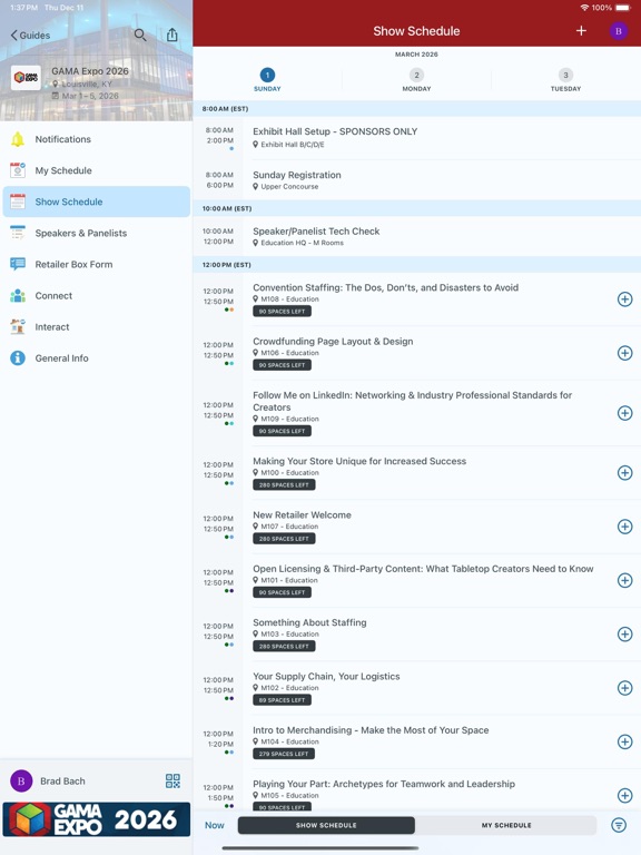 GAMA Conventions iPad screenshot 2 - Business app