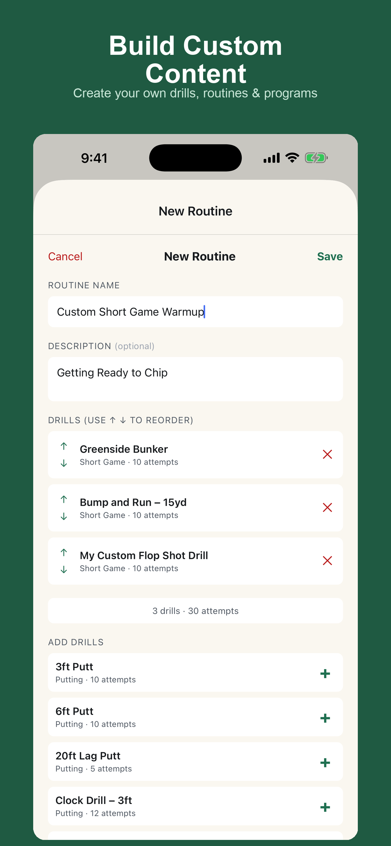 Divot: Custom Golf Drills