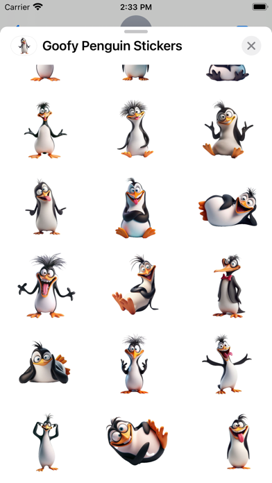 Screenshot #2 pour Goofy Penguin Stickers