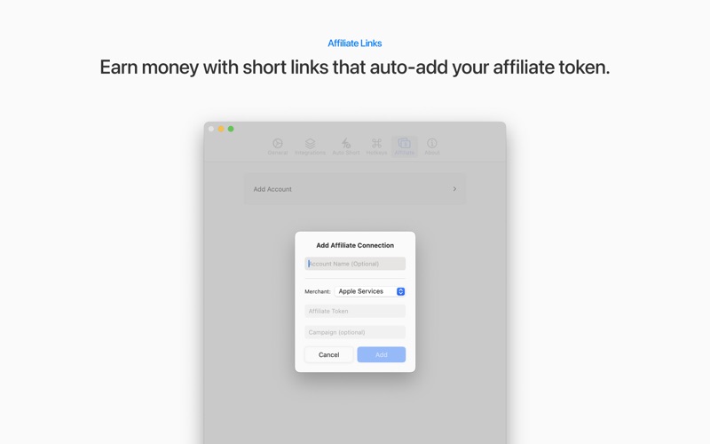 Short Menu Screenshot