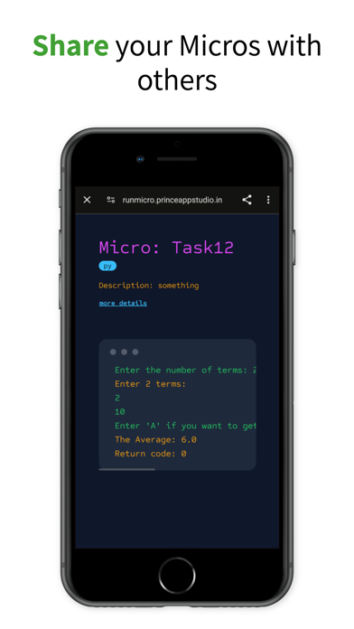 Screenshot #3 pour Micro - run python on web
