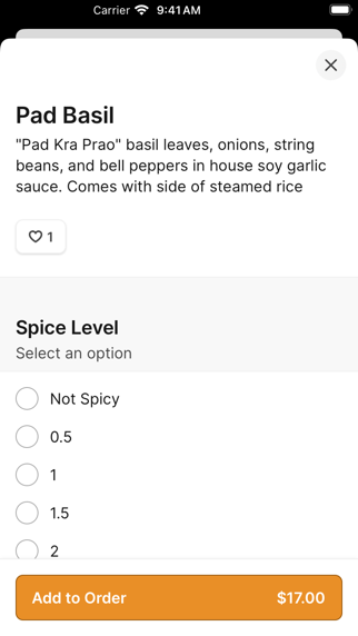 Thai Palace iPhone screenshot 3 - Food & Drink app