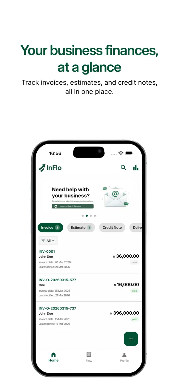 Screenshot #1 pour Inflo Invoice