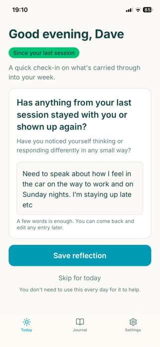 Therapy Tracker: Session Prep Screenshot 4 of 4