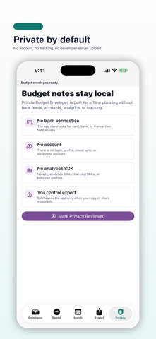 Private Budget Envelopes screenshot