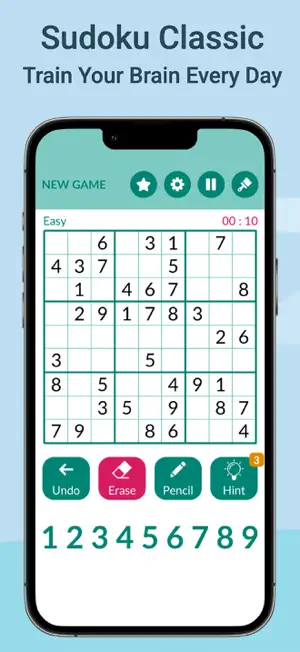 Sudoku Master : Brain Games screenshot 1