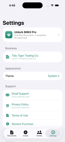 App screenshot