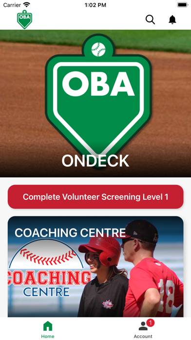 Baseball Ontario ONDeck Screenshot