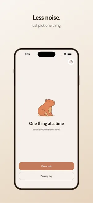 CapyDo - One thing at a time screenshot 1