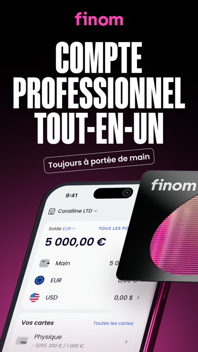 Screenshot #1 pour Finom • Compte d'entreprise