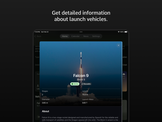 Moonwalk - Rocket Launches iPad screenshot 7 - News app