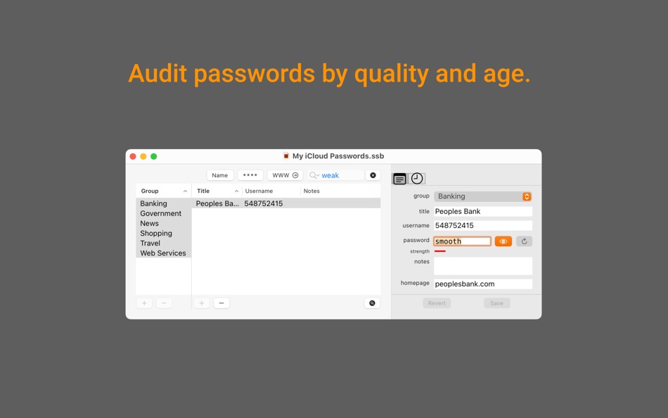 #8. SamuraiSafe: Password Manager (macOS) 由: Michael Rourke