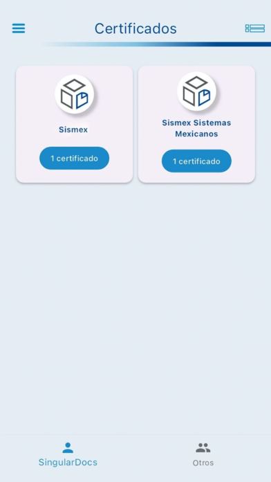 SingularDocs Wallet Screenshot