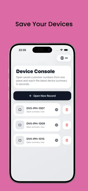 Devix iPhone screenshot 3