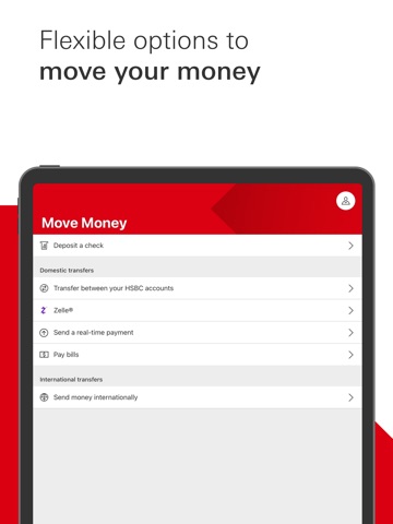 HSBC US iPad screenshot