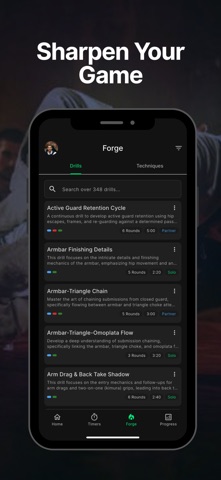TapFlow: BJJ Timer & Drills screenshot
