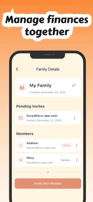 Koru - Family Budget Tracker screenshot 4