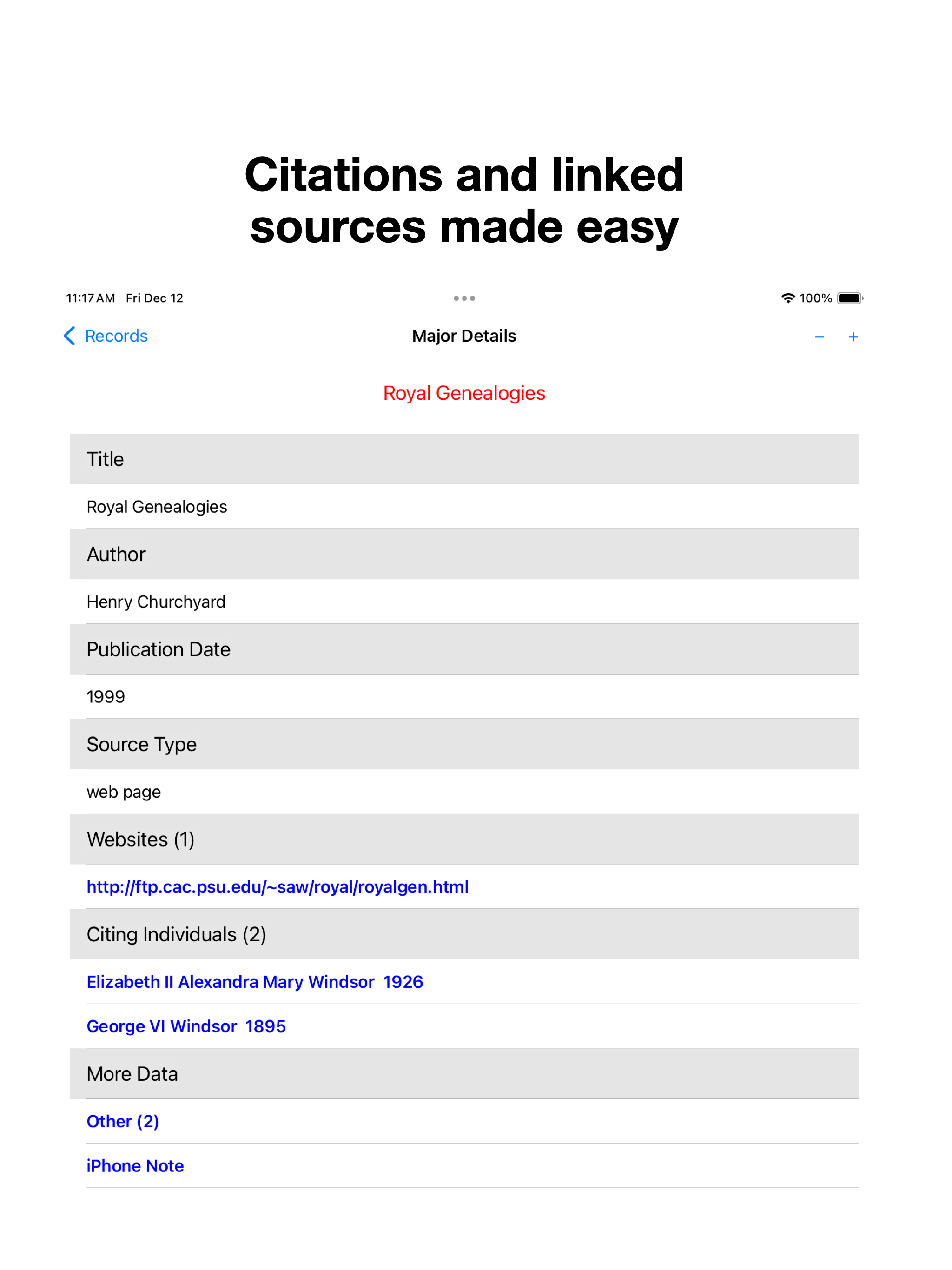 GEDitMobile - A GEDCOM Viewer screenshot 15