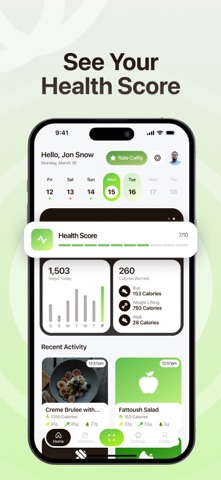 AI Calorie Counter & Recipes iPhone screenshot