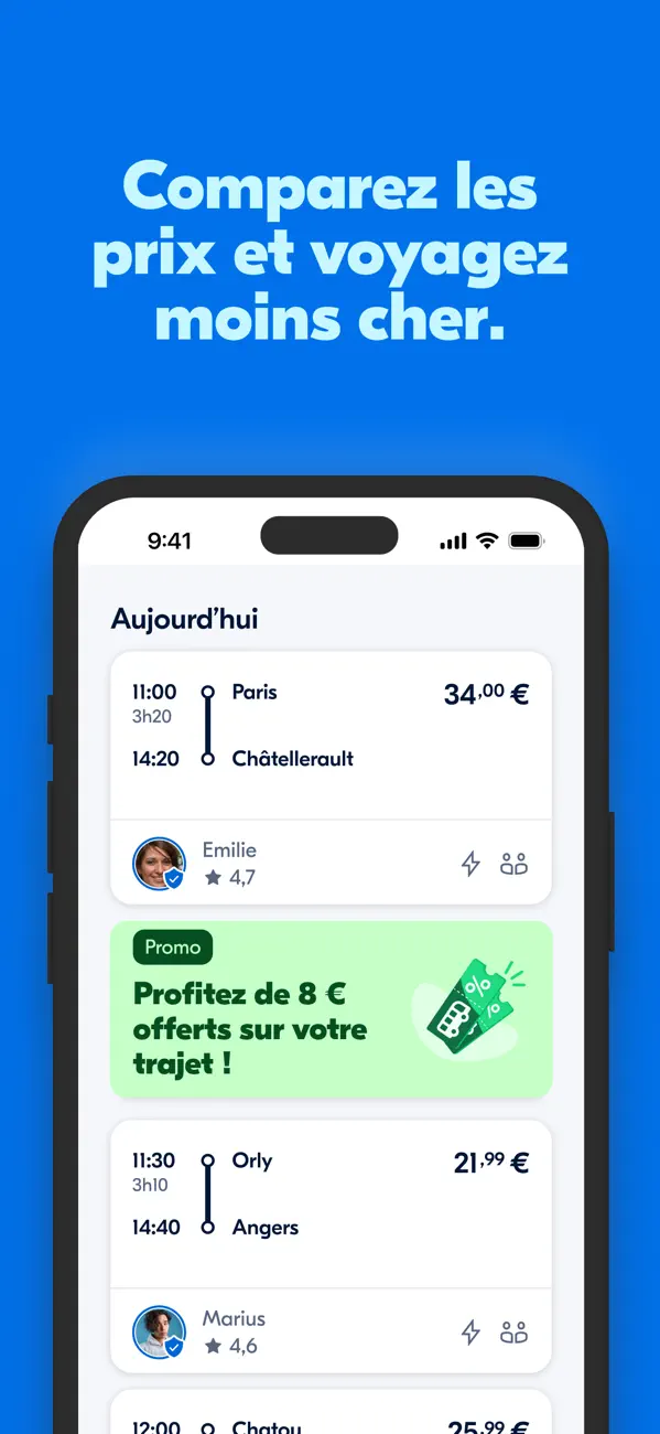 Screenshot #2 pour BlaBlaCar : Bus, Train, Covoit